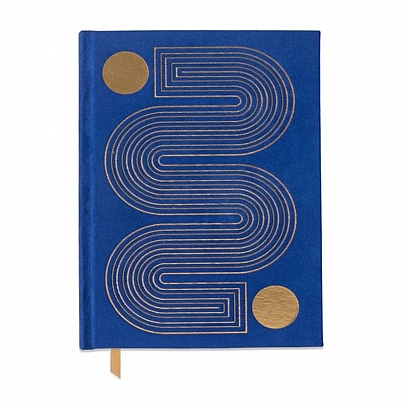 Σημειωματάριο Suede Ριγέ με Σκληρό Εξώφυλλο & Τσέπη - Cobalt (15x20) - Designworks Ink Σημειωματάριο Suede Ριγέ με Σκληρό Εξώφυλλο & Τσέπη - Cobalt (15x20) - Designworks Ink