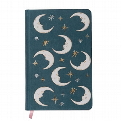 Σημειωματάριο Ριγέ με Σκληρό Εξώφυλλο - Teal Moon (13x21) - Designworks Ink Σημειωματάριο Ριγέ με Σκληρό Εξώφυλλο - Teal Moon (13x21) - Designworks Ink