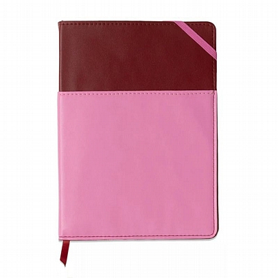 Σημειωματάριο Ριγέ με Θήκη - Vegan Leather Burgundy & Pink (15x21) - Designworks Ink Σημειωματάριο Ριγέ με Θήκη - Vegan Leather Burgundy & Pink (15x21) - Designworks Ink