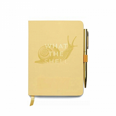Σημειωματάριο ριγέ με Στυλό - What the Shell (11.5x16.5) - Designworks Ink