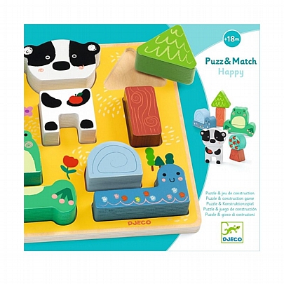 Ξύλινα Σφηνώματα Αντιστοίχισης - Χαρούμενα Ζωάκια - Djeco Ξύλινα Σφηνώματα Αντιστοίχισης - Χαρούμενα Ζωάκια - Djeco