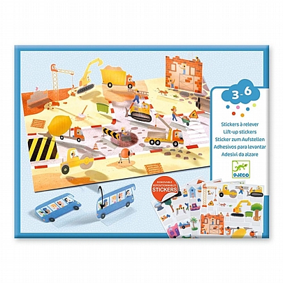 Δημιουργώ 3D Eικόνες με Επαναχρησιμοποιούμενα Αυτοκόλλητα - Οχήματα - Djeco