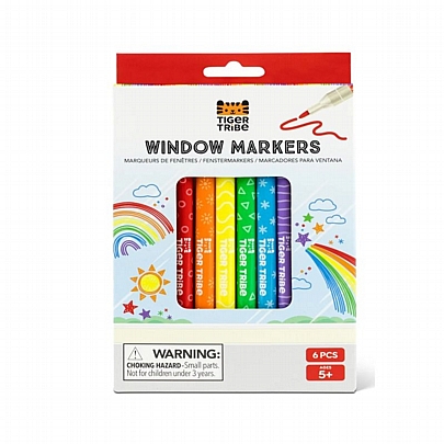 Μαρκαδόροι για Παράθυρο ή Καθρέφτη (8 Χρώματα) - Tiger Tribe