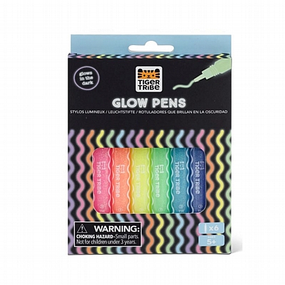 Μαρκαδόροι που Φωσφορίζουν στο Σκοτάδι (6 Χρώματα) - Tiger Tribe